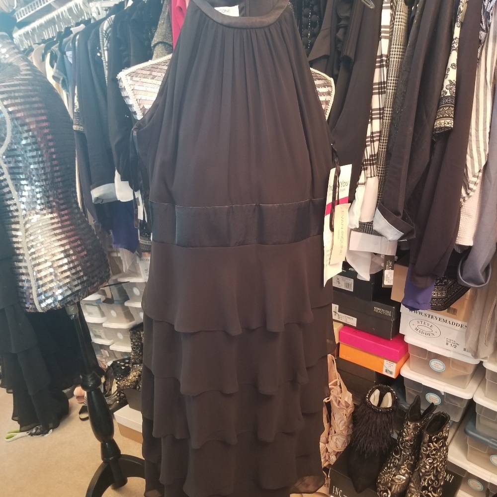Evan Picone Ruffle Dress